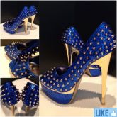 17-Sapato azul com spike
